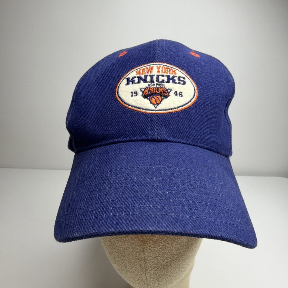 Vintage New York Knicks 1946 NBA Adjustable Hat Blue Twins Enterprise Snap Cap